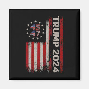 47 Donald Trump 2024 American Flag 2024 Election Magnet