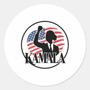 47 Kamala Harris Usa Flag 2024 Vintage Classic Round Sticker