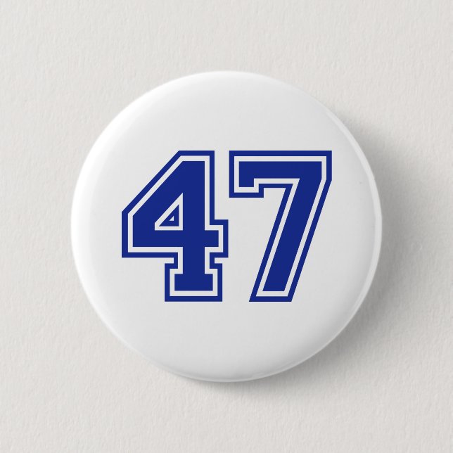 47 - number 6 cm round badge (Front)