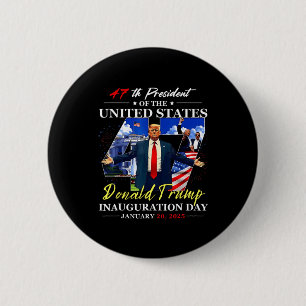 47 Pres Of The Unity States D Trump Inauguration D 6 Cm Round Badge