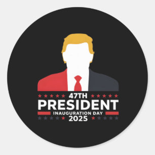 47 President Donald Trump Inauguration Day 2025 3 Classic Round Sticker