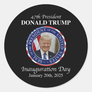 47 President Donald Trump Inauguration Day 2025 Me Classic Round Sticker