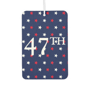 47 President red white navy blue stars patriotic Car Air Freshener