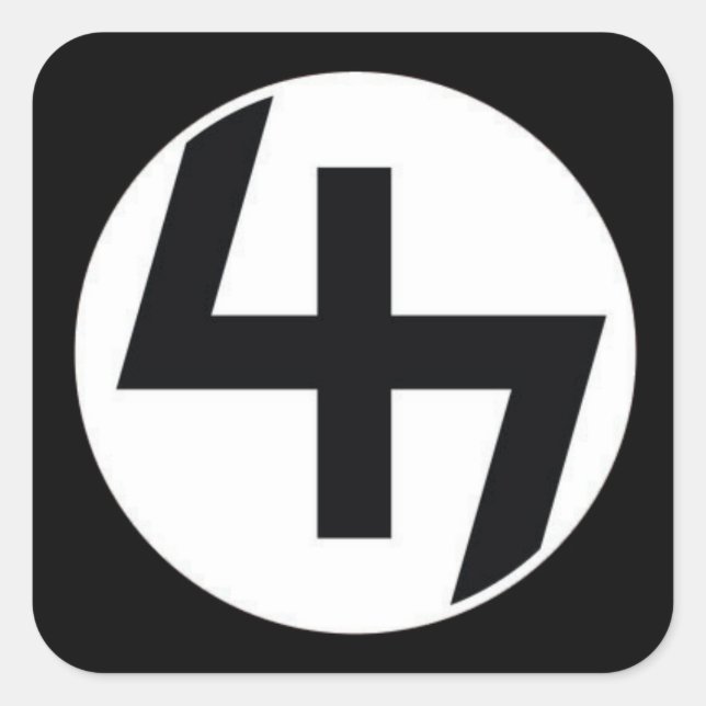 47 Sticker Black/Black (Front)