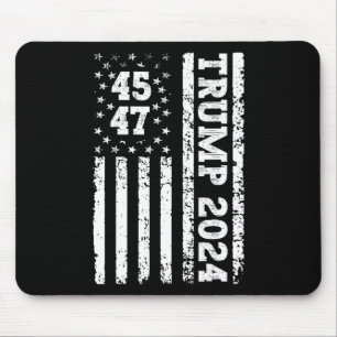 47 Trump 2024 American Flag 2  Mouse Pad