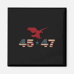 47 Trump 2024 President Election Patriotic Eagle U Magnet