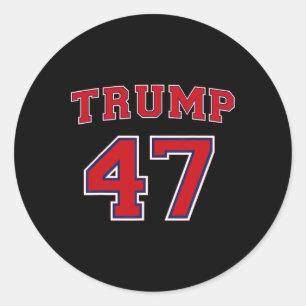 47 Trump 2024 Vote President Donald Trump 47th Pre Classic Round Sticker
