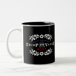 47 Trump J. D. Vance 2024 Two-Tone Coffee Mug