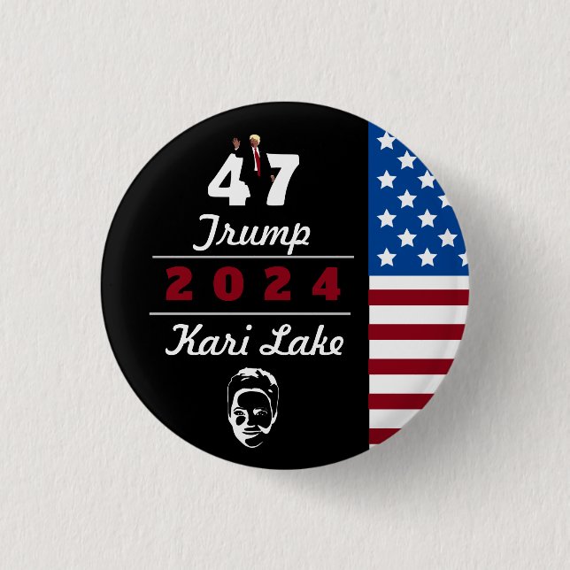 47 Trump Kari Lake 2024 3 Cm Round Badge (Front)