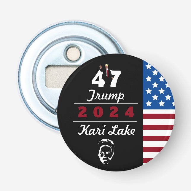 47 Trump Kari Lake 2024 Bottle Opener (Front)