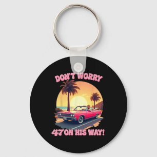 47 Trump Pink Car Ride Retro Vintage Style Beach S Key Ring