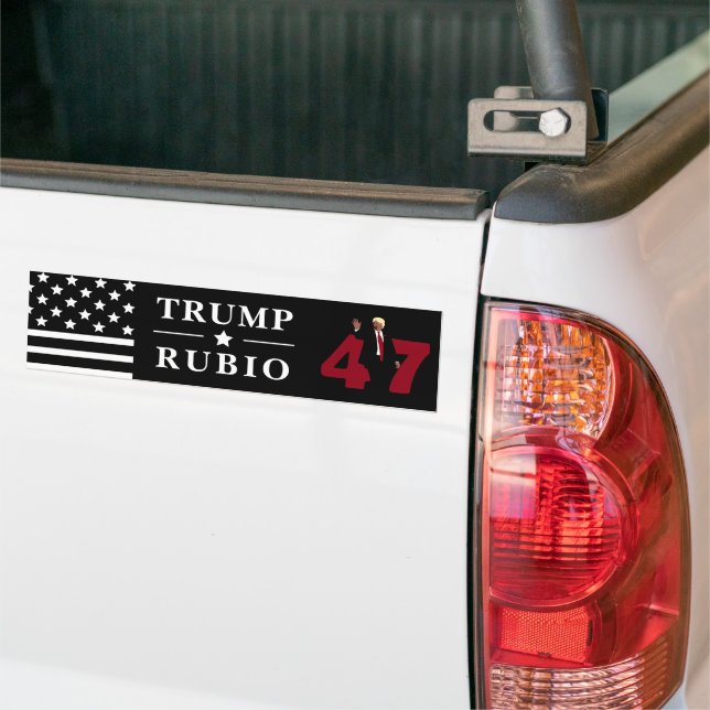 47 Trump Rubio 2024 Bumper Sticker (On Truck)
