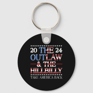 47 Trump Vance Outlaw And Hillbilly Take America B Key Ring