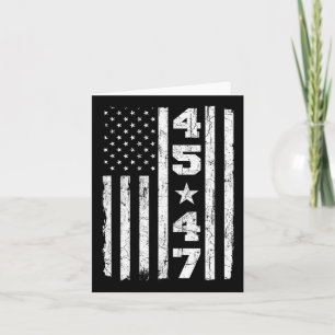 47 Trump Vintage Usa Flag 2024 President Election  Card