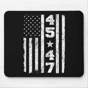 47 Trump Vintage Usa Flag 2024 President Election Mouse Pad