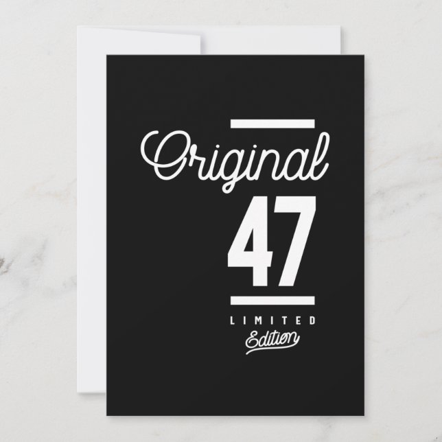 47 Years Old - 47th Birthday Funny Gift Thank You Card (Front)