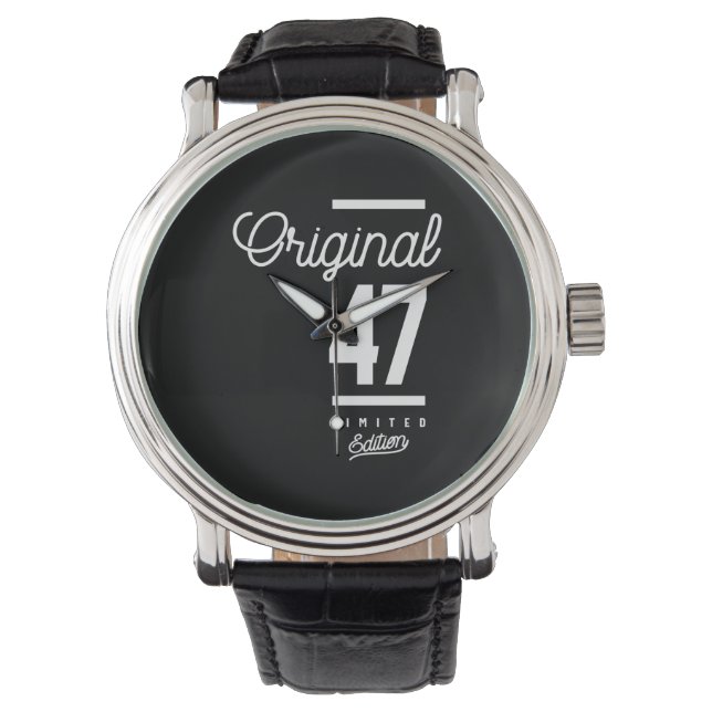 47 Years Old - 47th Birthday Funny Gift Watch (Front)