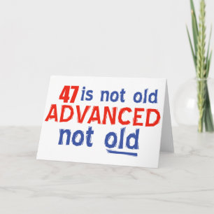 47 years Old birthday designs Card