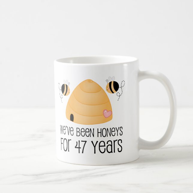 47th Anniversary Couple Gift Coffee Mug (Right)