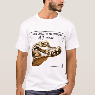 47th Birthday Alligator Smile T-Shirt