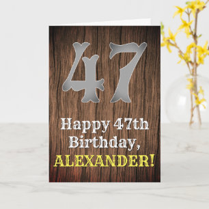 47th Birthday: Country Western Inspired Look, Name Card