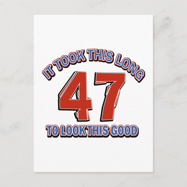 47th birthday design postcard (Front)