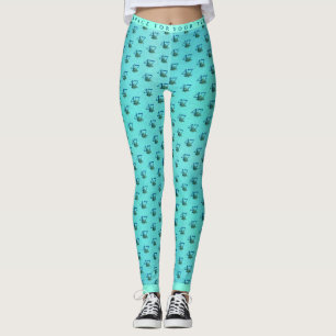 47th Birthday or Anniversary Peacock Feathers Leggings