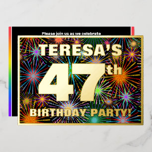 47th Birthday Party — Fun, Colourful Fireworks Loo