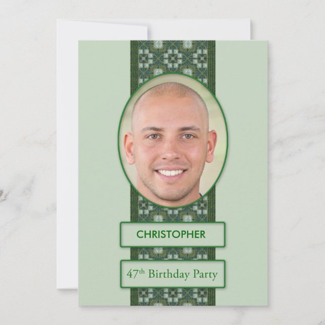 47th Birthday Party Invitation Picture + Name (Front)