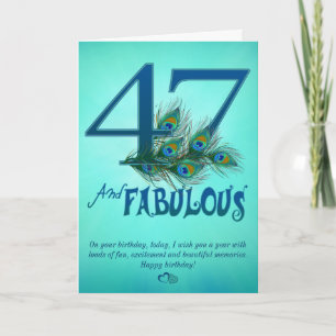 47th Birthday template Cards