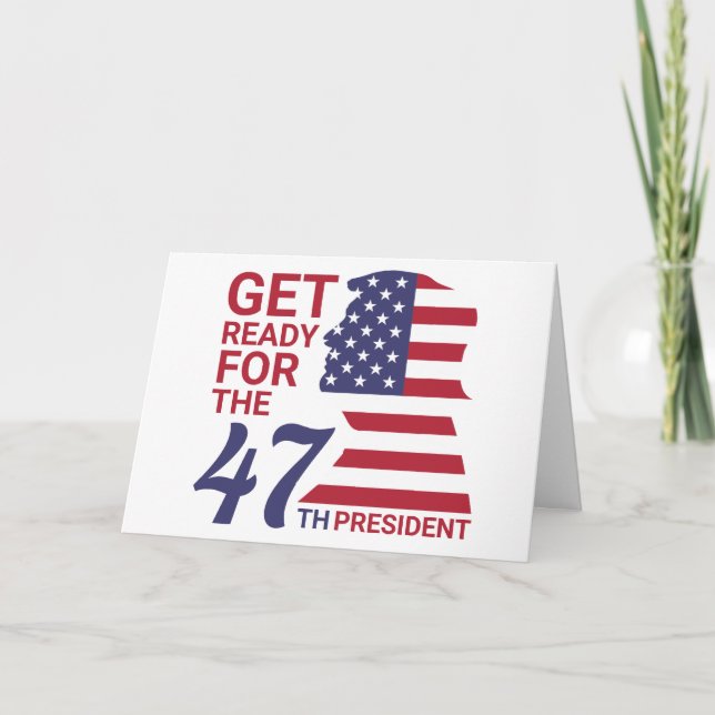 47th President, American Trump Flag Card (Front)