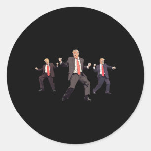47th President Donald Trump Dance Won Get Over It  Classic Round Sticker