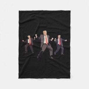 47th President Donald Trump Dance Won Get Over It Fleece Blanket