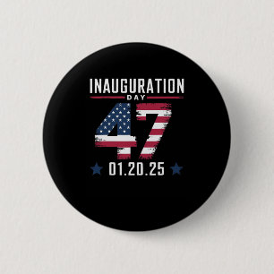 47th President Donald Trump Inauguration Day 2025 6 Cm Round Badge