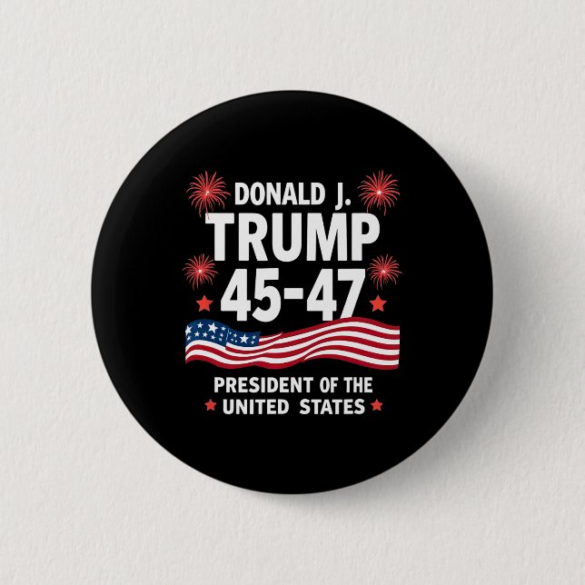 47th President Donald Trump Inauguration Day 3  6 Cm Round Badge (Front)
