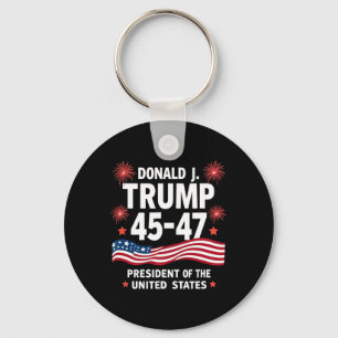 47th President Donald Trump Inauguration Day 3 Key Ring