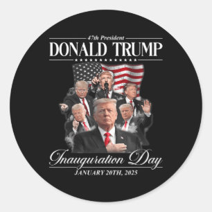 47th President Donald Trump Inauguration Day Jan 2 Classic Round Sticker