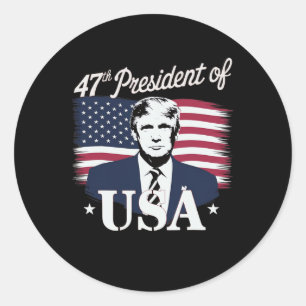 47th President Donald Trump Inauguration Memorabil Classic Round Sticker