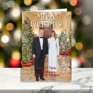 47th President Donald Trump Melania 2024 Christmas Holiday Card