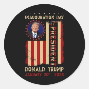 47th President Trump Inauguration Day 2025 Memorab Classic Round Sticker