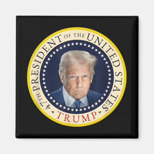 47th President Trump Official Portrait Seal 4th Of Magnet