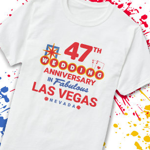 47th Wedding Anniversary Couples Las Vegas Trip T-Shirt
