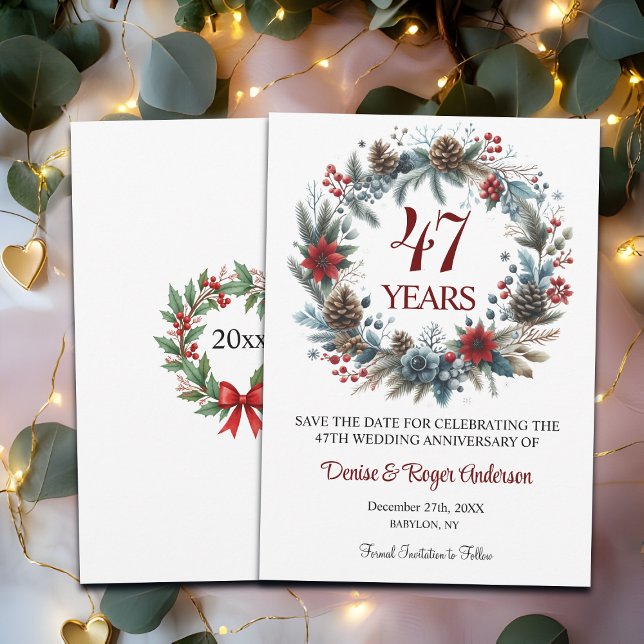 47th Wedding Anniversary Winter Save The Date (Creator Uploaded)