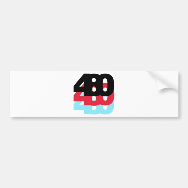 480 Area Code Bumper Sticker (Front)