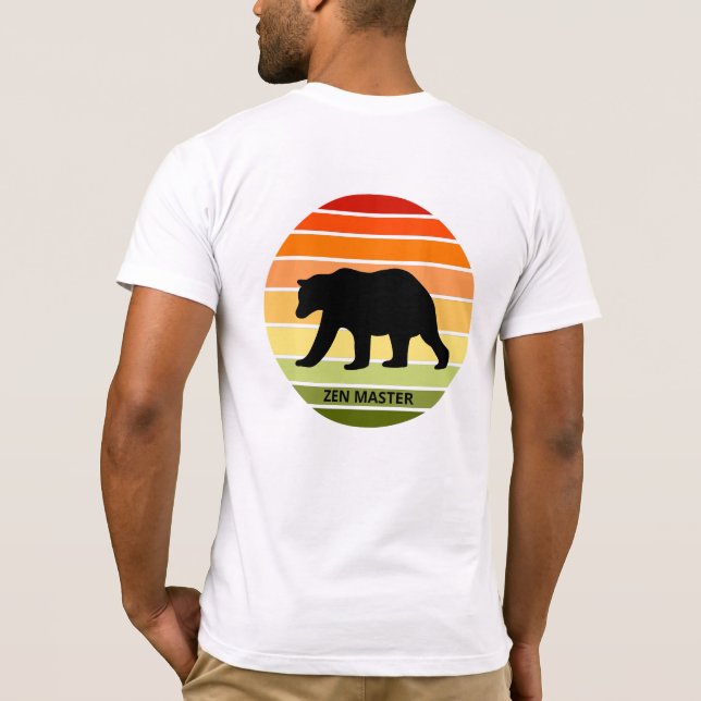 480 Otis Bear Silhouette Gradient Sun Zen Master T-Shirt (Back)
