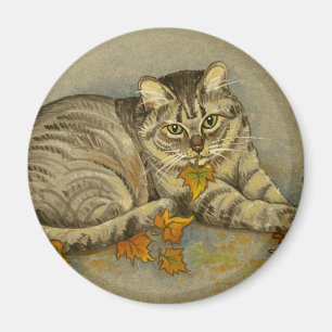 4872 Autumn Cat Magnet