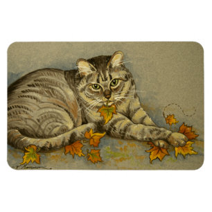 4872 Autumn Cat Magnet