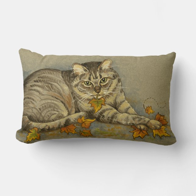 4872 Autumn Cat Pillow (Front)