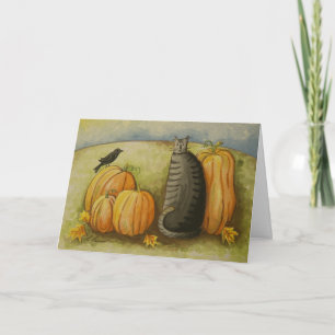 4874 Harvest Cat Halloween Card