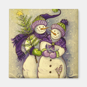 4882 Snowmen Christmas Magnet